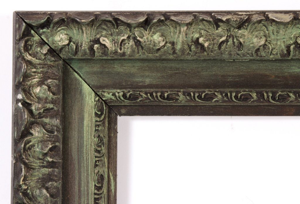 Large Deep Green Stained Picture Frame, 20th c. (1 of 5)