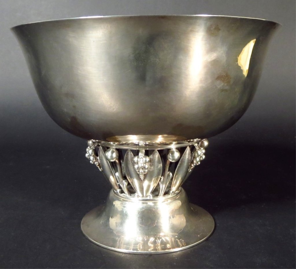 Sterling Georg Jensen "Blossom" Bowl, 20th C. (1 of 5)