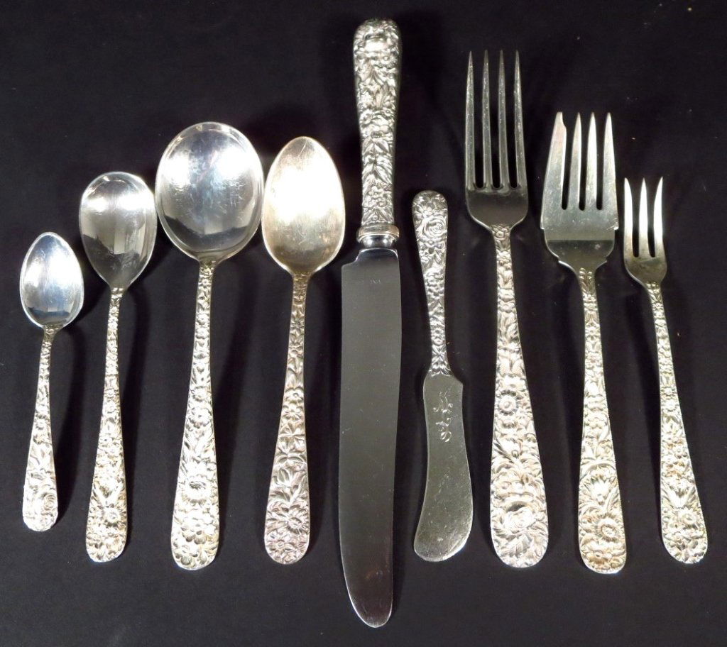Sterling Kirk Repousse Flatware Service for 8 (1 of 5)