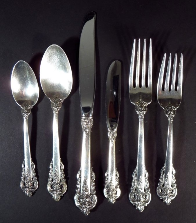 Wallace Sterling "Grand Baroque" Svc for 8 (1 of 7)