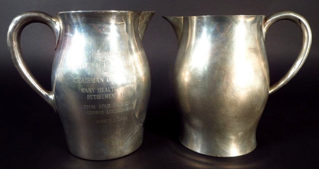 2 Sterling Silver Pitchers, 20th C., Revere Style (1 of 7)
