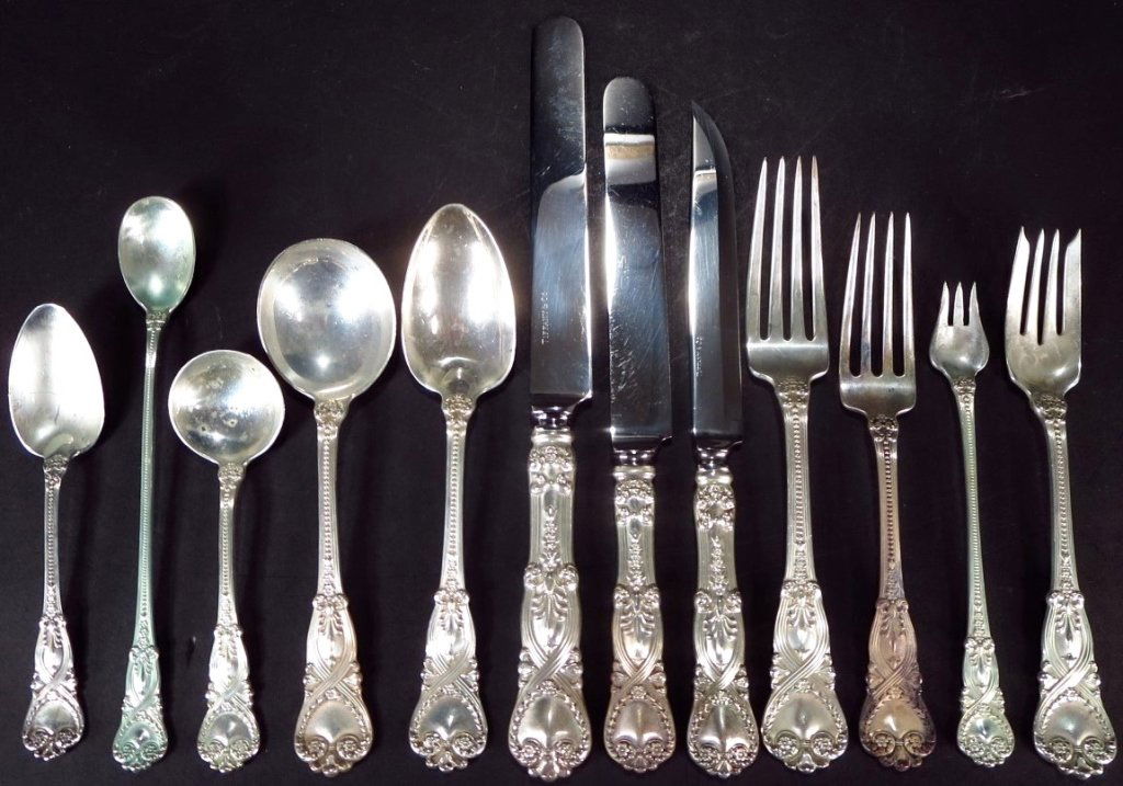 T & Co. Sterling Flatware Service for 8, St. James (1 of 7)