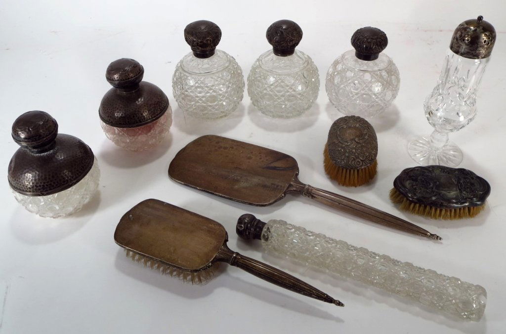 Sterling Mounted Dresser Items, English/American (1 of 5)