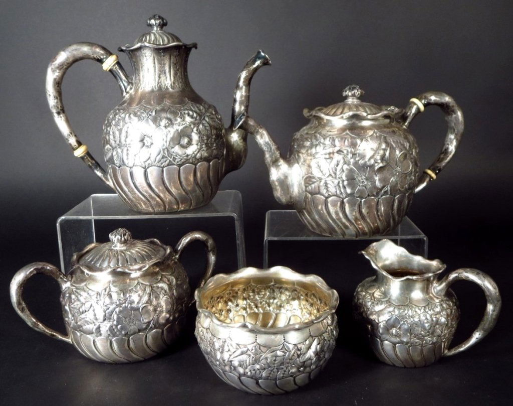 Sterling Silver 5-Piece Tea Set by Gorham, 1930 (1 of 6)