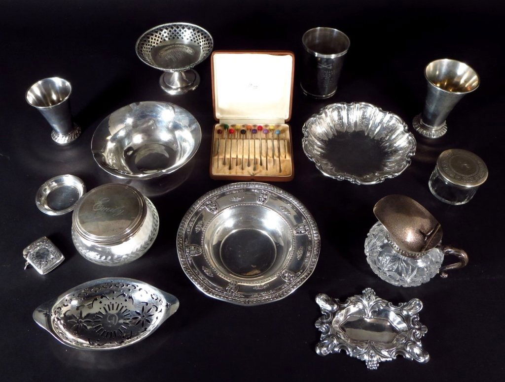 Sterling: Ornate Bowls, Polo Cup, Jars - 15 pcs. (1 of 10)