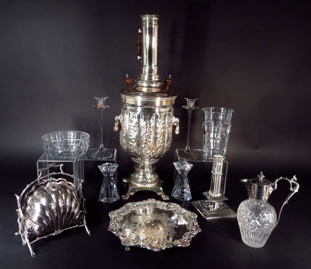 Silverplate, Crystal and Glass Table Objects (1 of 10)