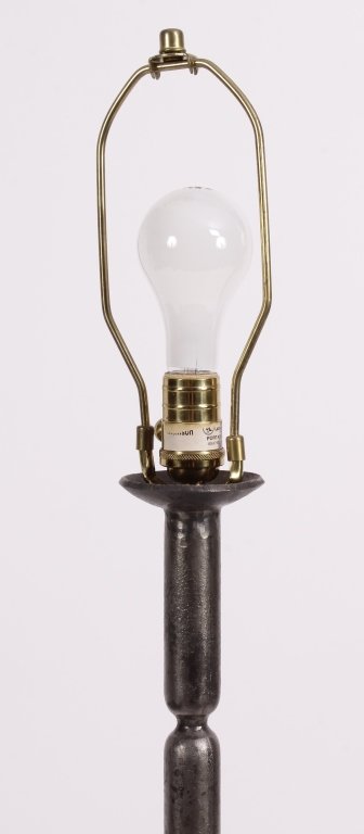 Holly Hunt Steel Floor Lamp: Holly Hunt Steel Floor Lamp(SIS7405)(AC) Measurements:59" h Property Title: