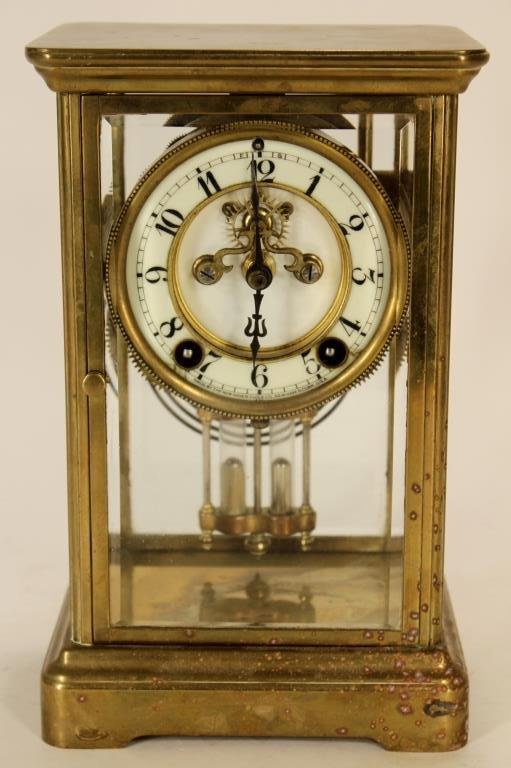 New Haven Clock Co. Brass Mantle Clock