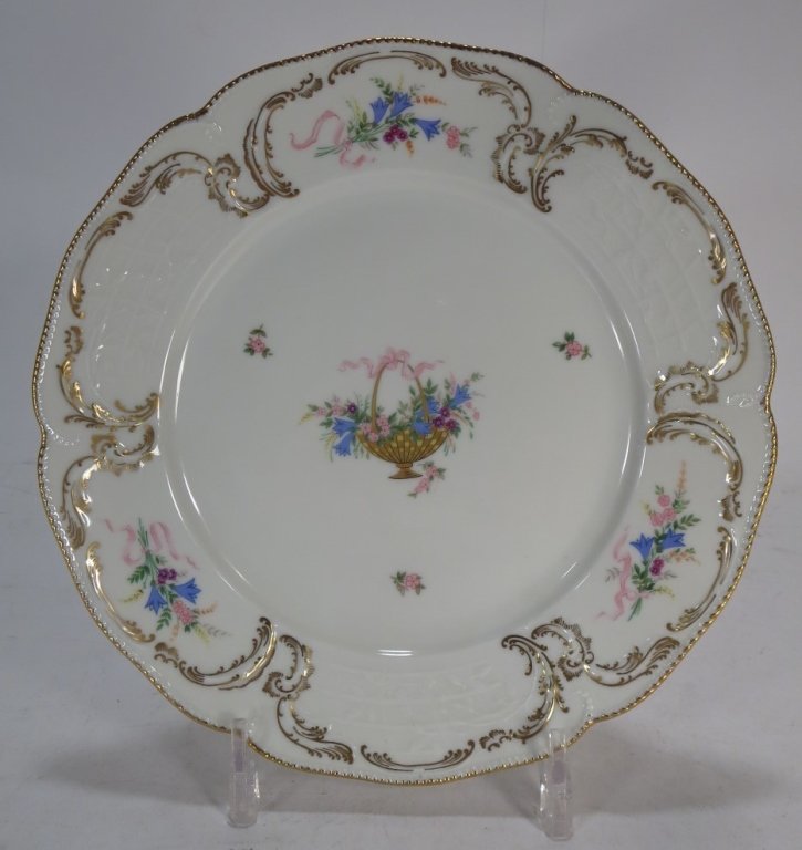 Set of 80+ Rosenthal Dinner Service "Sanssouci": Partial Set of 80+ Rosenthal Dinner Service for 12 "Sanssouci" pattern. Includes: coffee pot, teapot, creamer & sugar, square serving bowl, tureen, small oval bowl, gravy boat,, two small platters, 11