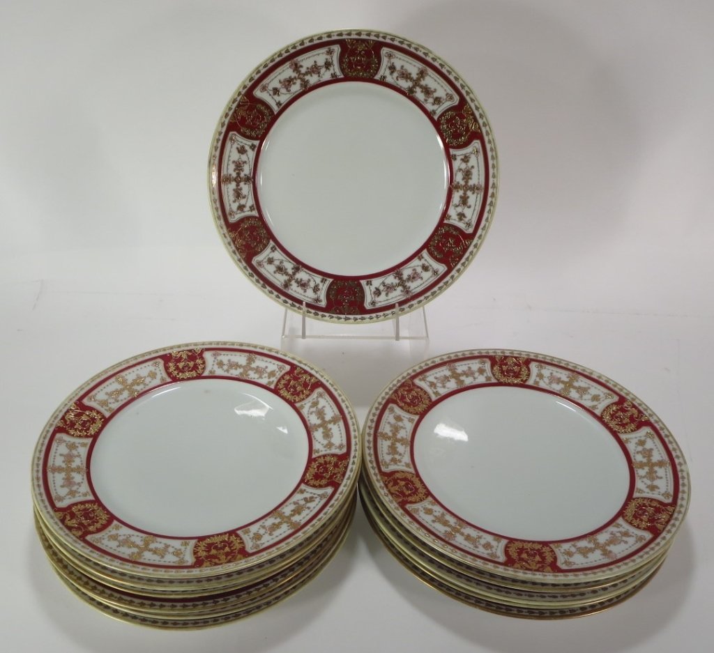 Vintage Hand Painted Nippon Porcelain Plates: Vintage Hand Painted Nippon Porcelain Plates(SLES7119/12)(MM) Measurements:11"Diameter Property Title:From a Sharon Connecticut Estate