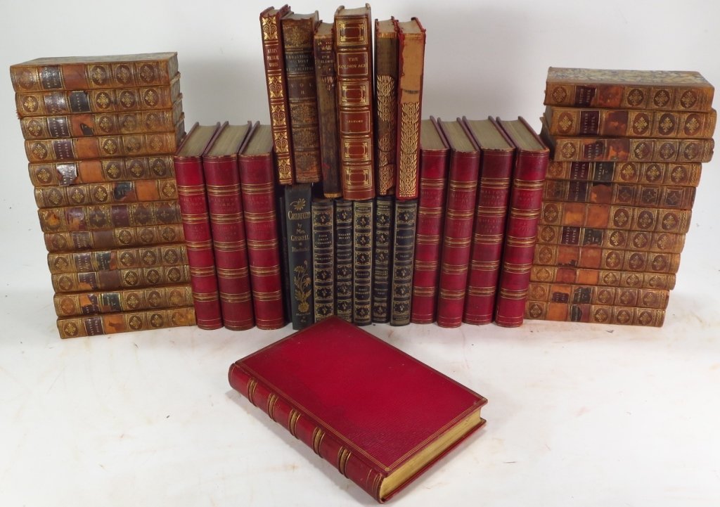 Miltons Works, The British Poets, 25 Vols., et al: The Works of John Milton, In Verse and Prose, London, WM. Pickering, 1851, leather bound, 8 vols.set, together with The British Poets, Boston, Little Brown and Co., 1860, 3/4 leather, 25 vols., and 12