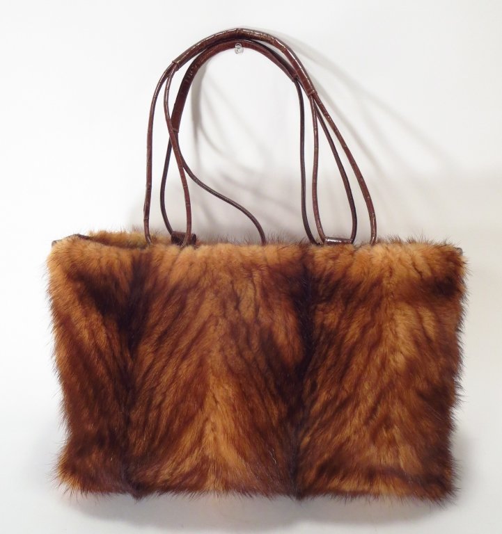 Paolo Masi Fur Trimmed Tote (1 of 6)