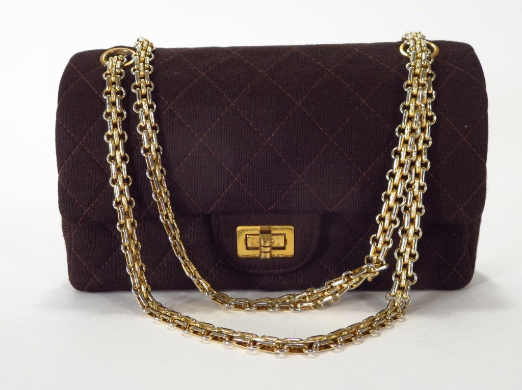 Vintage Chanel Brown Quilted Flap Shoulder Bag (1 of 6)