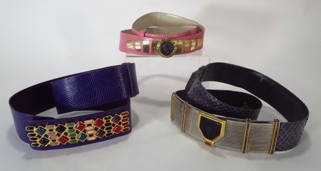Judith Leiber Snake Skin Belts (1 of 7)