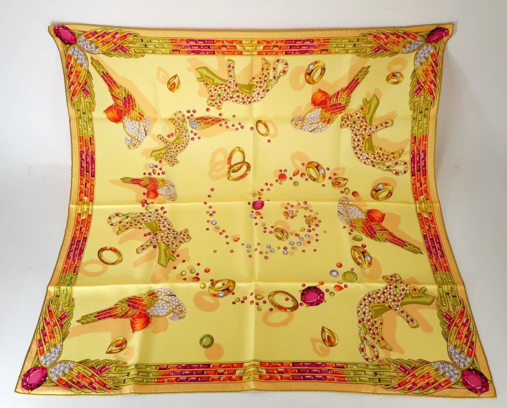 Cartier Silk Scarf - Jeweled Brooches (1 of 4)