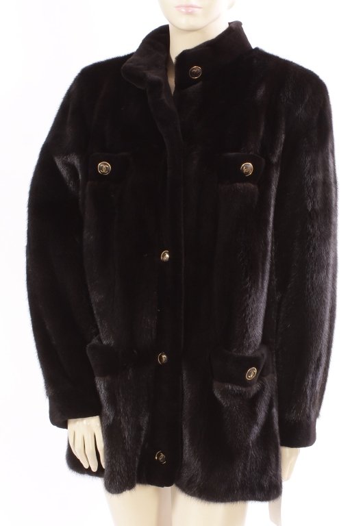 Brown Mink Stroller - Chanel Buttons (1 of 6)