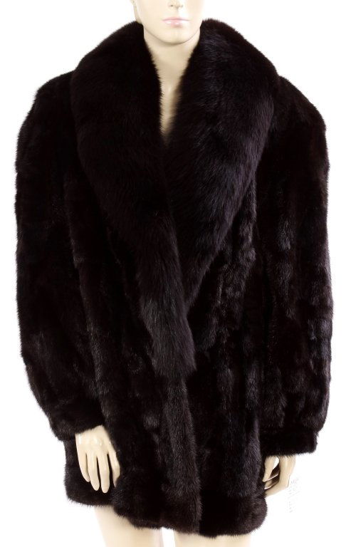 Brown Mink Stroller - Fox Shawl Collar (1 of 5)