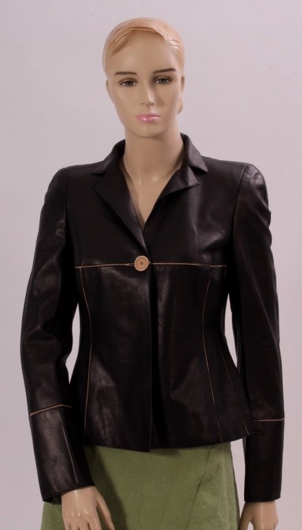 Akris Black Leather Jacket (1 of 5)