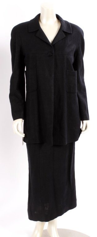 Chanel Black Linen 2 pc Outfit (1 of 7)