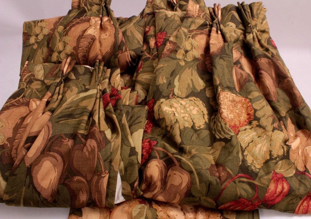 4 Custom Animal Motif Drapery Side Panels (1 of 5)