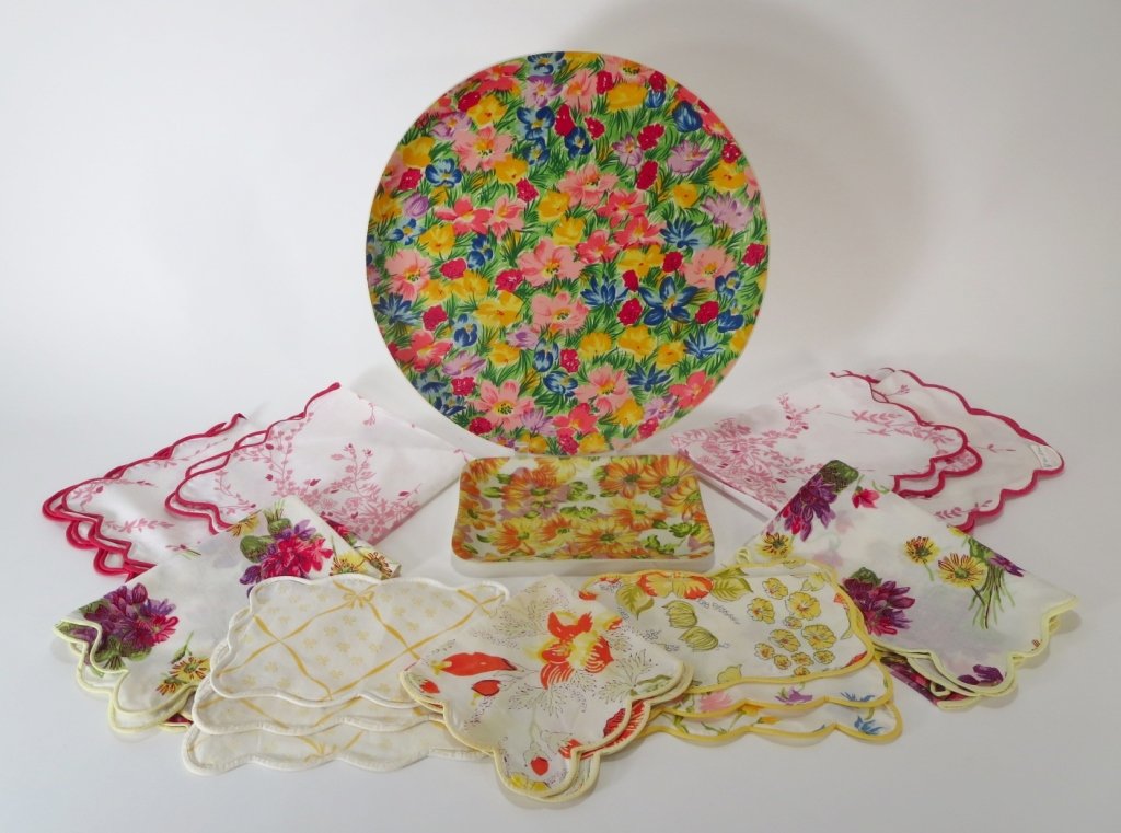 D. Porthault Floral Trays and Linens. (1 of 6)