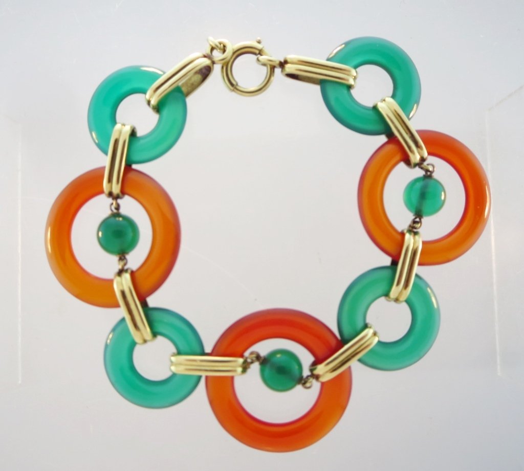 14K Gold & Hardstone Bracelet (1 of 5)