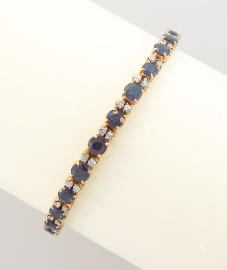 14k, Sapphire & Diamond Bracelet (1 of 5)