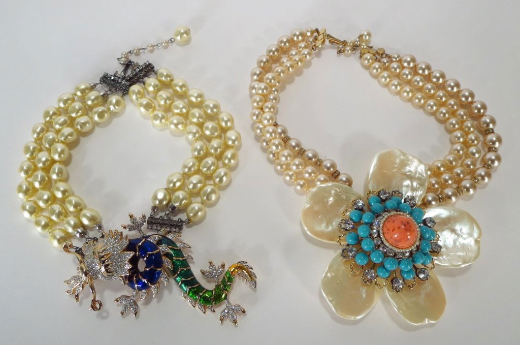 VBRA Jeweled Dragon & Floral Necklaces (1 of 6)