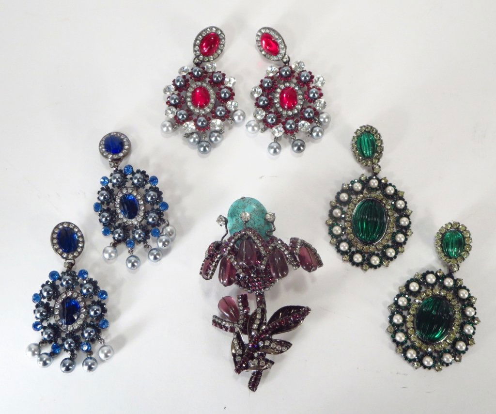 VBRA Costume Brooch & Earrings (1 of 6)
