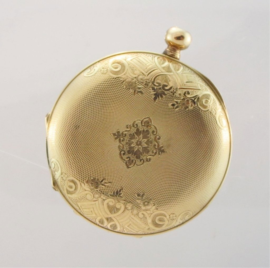 Gold Hunter Case Pocket Watch, Rossel Geneva (1 of 7)