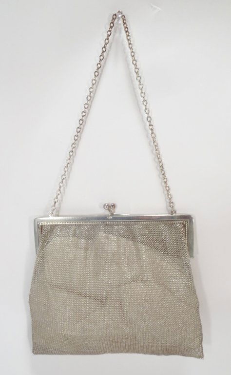 English Sterling Silver Mesh Purse,London 1915 (1 of 6)
