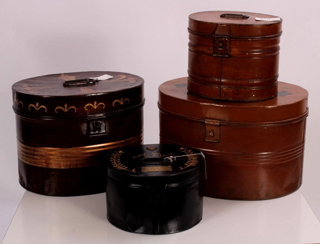 Antique Tole Hat Boxes (1 of 5)