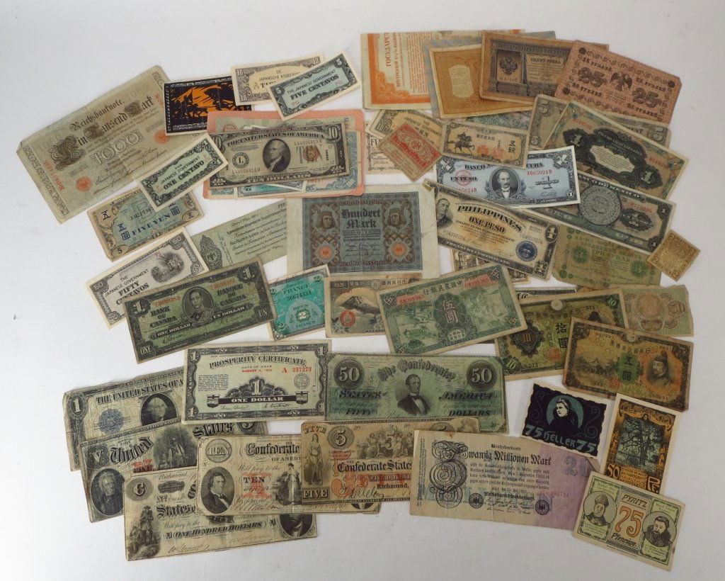 Confederate Bank Notes & Others, 19th/20th C. (1 of 7)