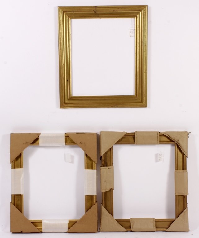 3 Plein Air Style 20"x24" Gold Frames, late 20th (1 of 6)