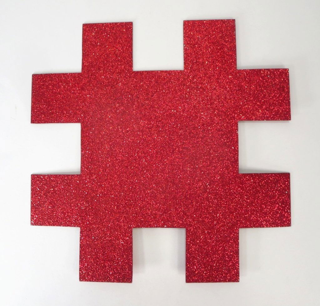 Mary Corse (AM. b.1945) Sparkly Glitter Hashtag # (1 of 8)