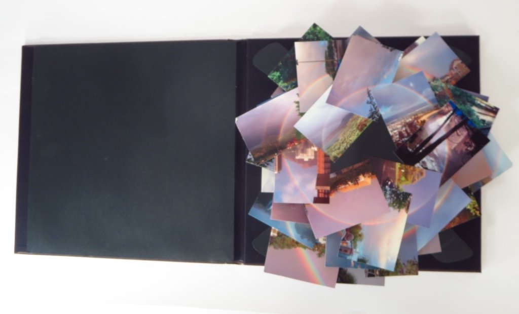 Peter Coffin Photo Assemblage Norton Xmas 2006: Peter Coffin, Pop Up Photo Assemblage Album, Peter Norton Family Xmas Project 2006. (CRIT062) {AC} Property Title: From the Collection of art critic, Anthony Haden-Guest Measurements: 12 1/4 x 12 1/4