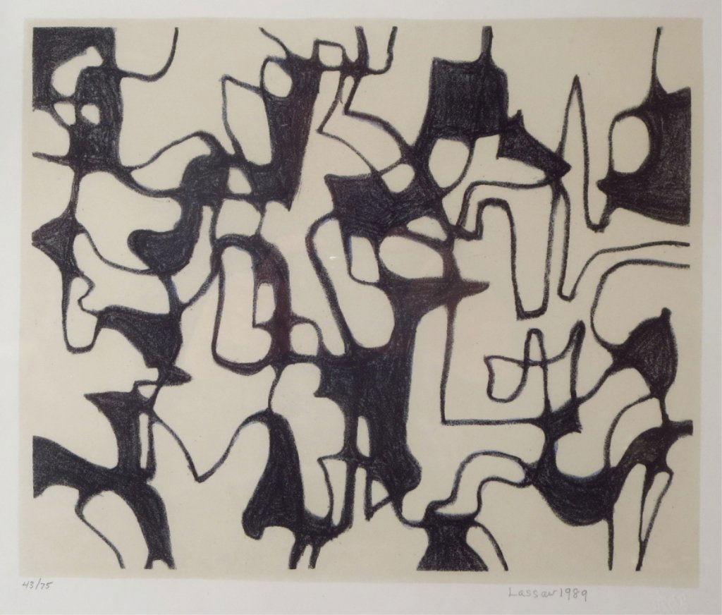 Ibram Lassaw, 1913-2003, Amorphous Shapes Litho (1 of 8)