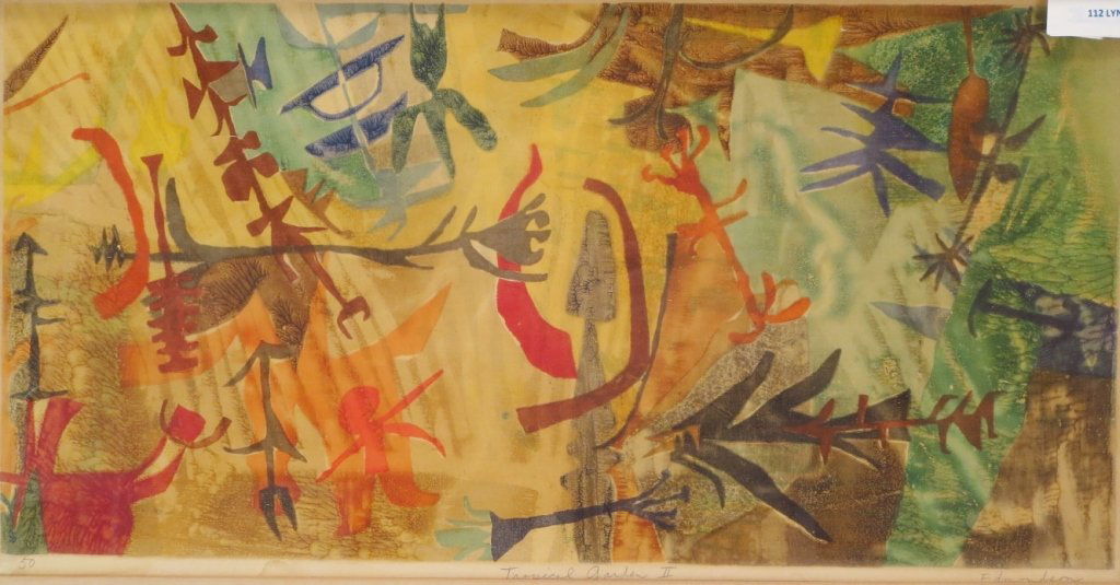Leonard Edmondson,Am.,"Tropical Garden",serigraph (1 of 6)