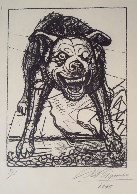 David Siqueiros, Mex, "Guardian", 1945  Litho (1 of 8)