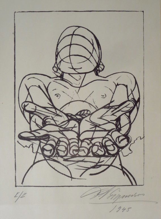 David Siqueiros, MX, 1896-1974, "Figura", Litho (1 of 7)