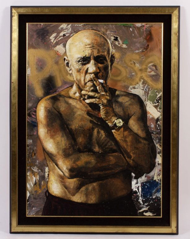 Stephen Holland,Am.,"Picasso", oil on board (1 of 8)