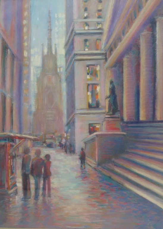 Sandra Rubel, Am., 1945-2015, "Wall Street View" (1 of 6)