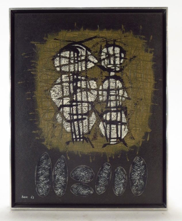 Banc Abstract Oil on Panel 1963 (1 of 6)