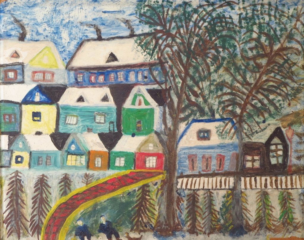 Am. School, 20th c., Alaskan Folk Art, O/C (1 of 7)