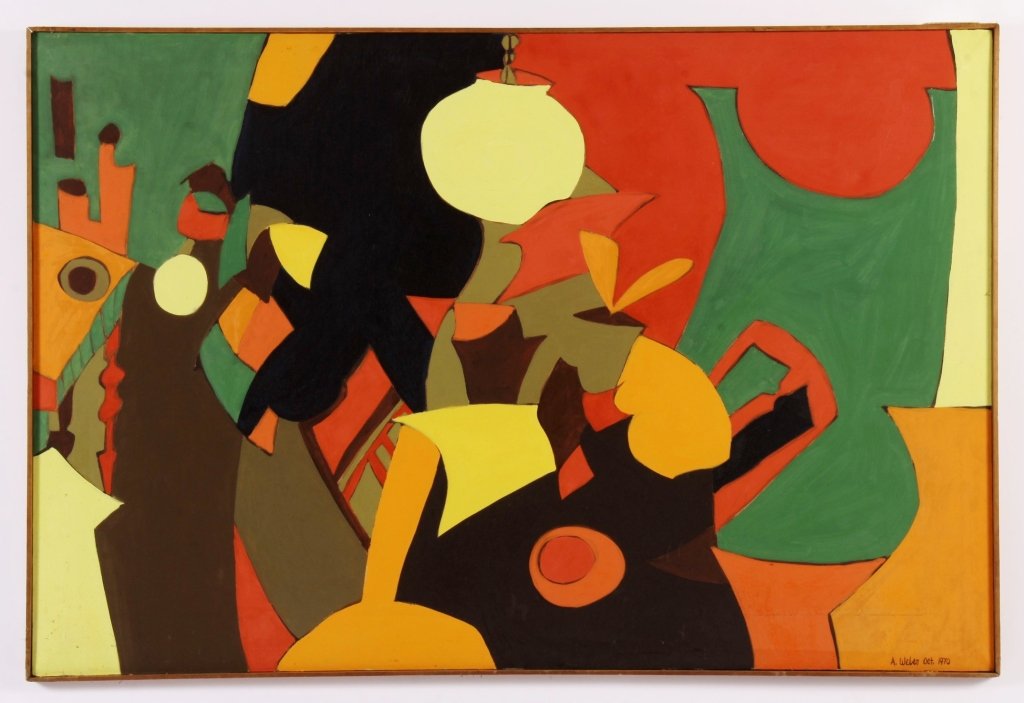 Arnold Weber, Am., Abstract Potted Plants O/C (1 of 5)