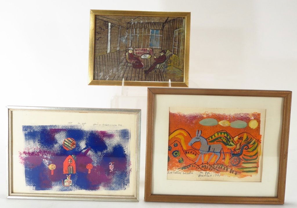 Madeleine Pyk, Swe., b.1934, 3 Smaller Gouaches (1 of 9)