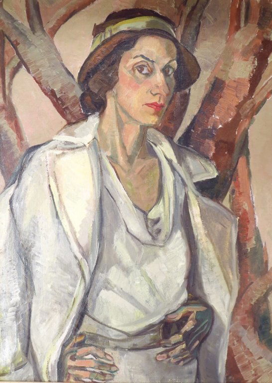 Am. School, 20th C. Portrait of Lady in Hat, o/c (1 of 7)