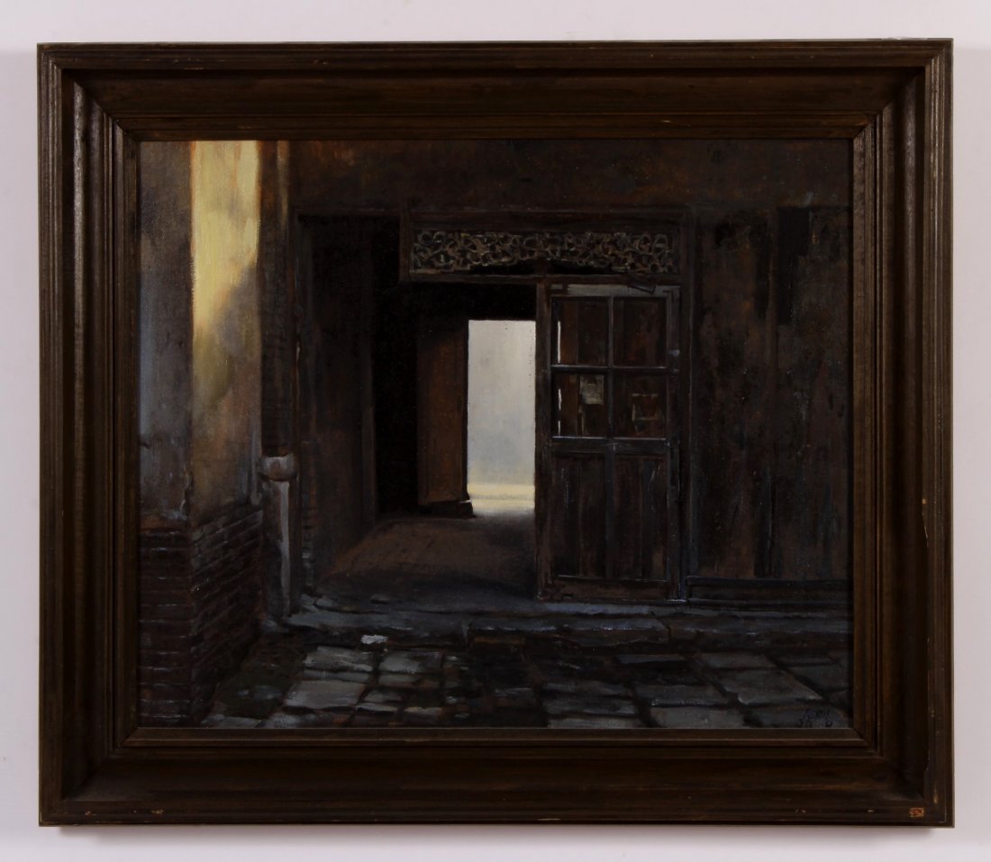 Luxin Gang, CHN, 20th c., "Entry", O/C, c. 1988 (1 of 6)