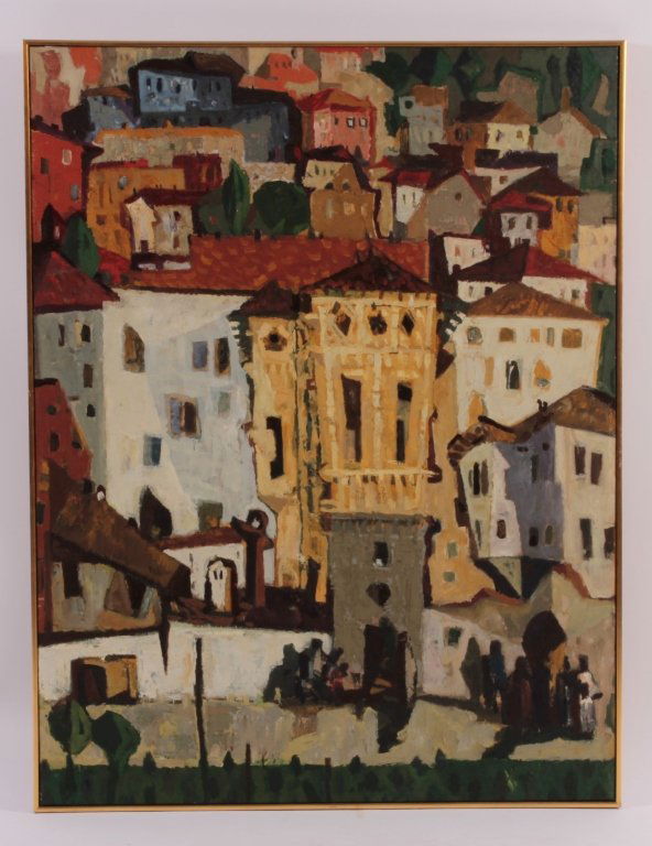Serbinovic, "Macedonian Village", O/C, Signed. (1 of 6)