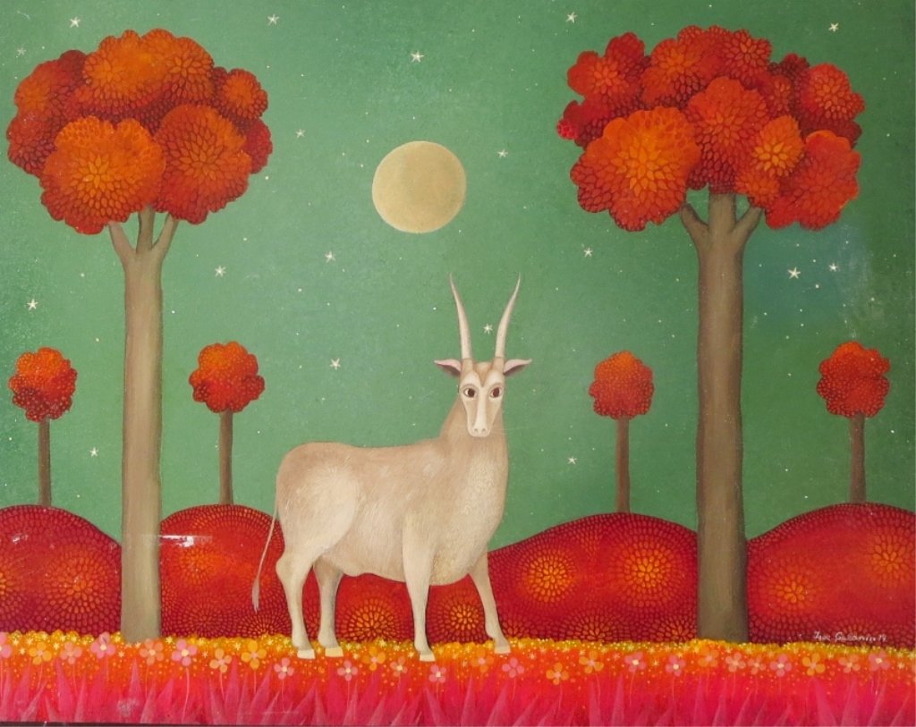 I. Galanin, "Evening", Acrylic on Panel, Signed (1 of 7)